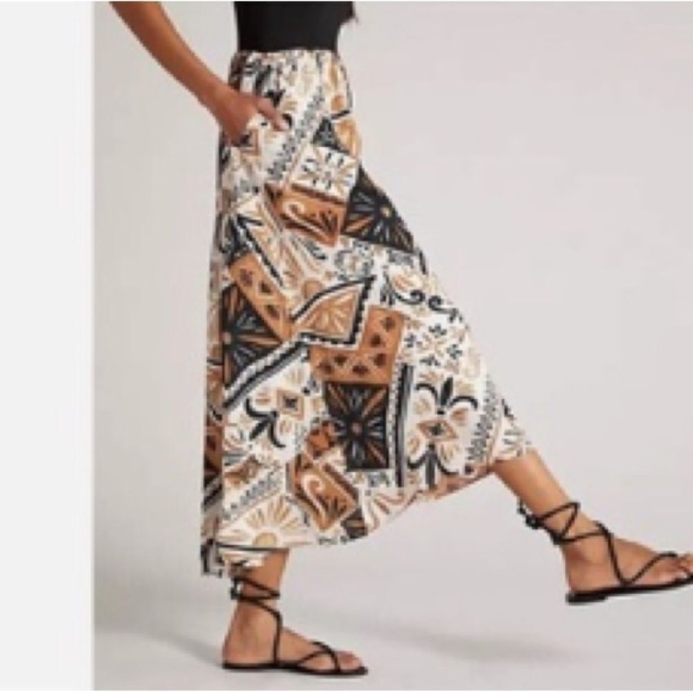 Anthropologie
Sleeveless Printed Twofer Maxi
Dress Tank Black